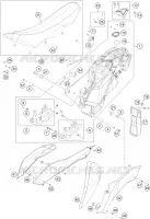RESERVOIR / SELLE pour KTM 690 SMC de 2008