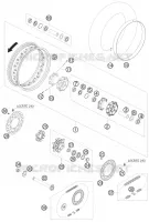 ROUE ARRIERE pour KTM 690 SMC de 2008