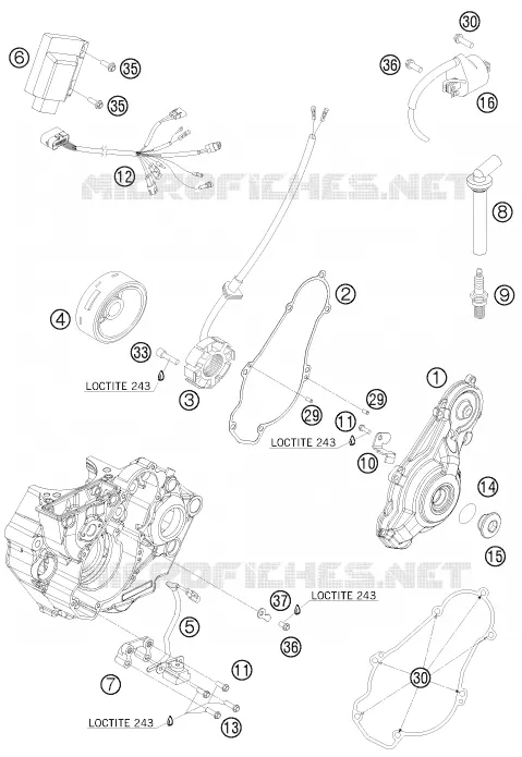 ALLUMAGE KTM MOTO 450 2009 SMR  450 SMR