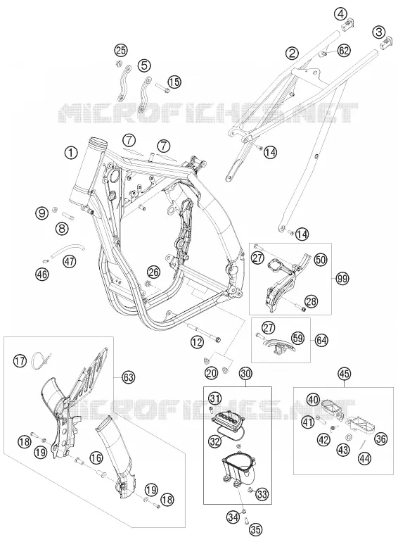 CADRE KTM MOTO 450 2009 SMR  450 SMR