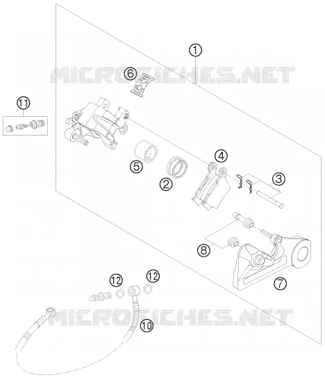 ETRIER DE FREIN AR KTM MOTO 450 2008 SMR  450 SMR
