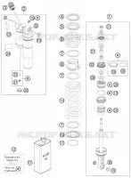 AMORTISSEUR (PIECES) pour KTM 505 SX ATV de 2012