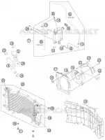 CIRCUIT DE REFROIDISSEMENT pour KTM 505 SX ATV de 2012