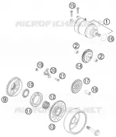 DEMARREUR ELECTRIQUE pour KTM 505 SX ATV de 2012