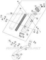 ECHAPPEMENT pour KTM 505 SX ATV de 2012