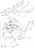 RESERVOIR / SELLE pour KTM 505 SX ATV de 2012