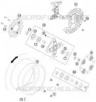 ROUE AVANT pour KTM 505 SX ATV de 2012