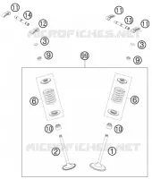 SOUPAPES pour KTM 505 SX ATV de 2012