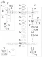 AMORTISSEUR (PIECES) pour KTM 505 SX ATV de 2010