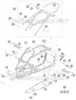 CADRE pour KTM 505 SX ATV de 2010