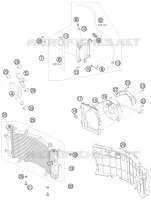CIRCUIT DE REFROIDISSEMENT pour KTM 505 SX ATV de 2010