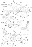 PLASTIQUES pour KTM 505 SX ATV de 2010
