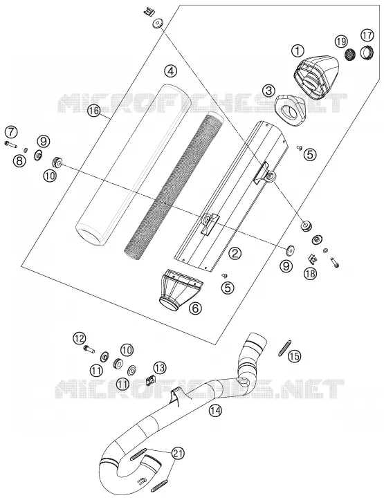 ECHAPPEMENT KTM MOTO 450 2010 ATV  450 SX ATV