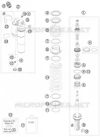 AMORTISSEUR (PIECES) pour KTM 450 SX ATV de 2009