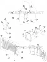 CIRCUIT DE REFROIDISSEMENT pour KTM 450 SX ATV de 2009