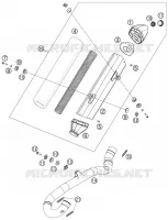 ECHAPPEMENT pour KTM 450 SX ATV de 2009