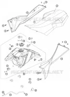 RESERVOIR / SELLE pour KTM 450 SX ATV de 2009