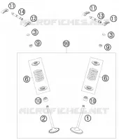 SOUPAPES pour KTM 450 SX ATV de 2009