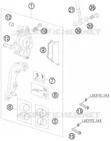 ETRIER DE FREIN AVANT pour KTM 530 XCR-W de 2008