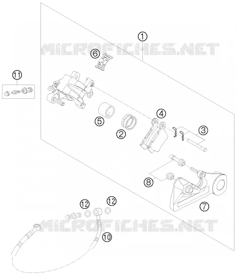 ETRIER DE FREIN AR KTM MOTO 530 2008 XCR-W  530 XCR-W