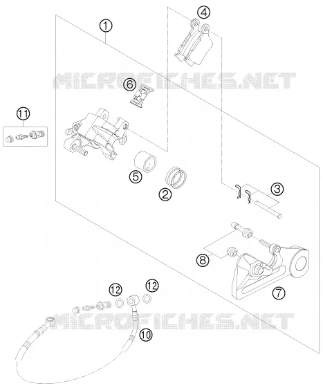 ETRIER DE FREIN AR KTM MOTO 530 2009 XC-W  530 XC-W
