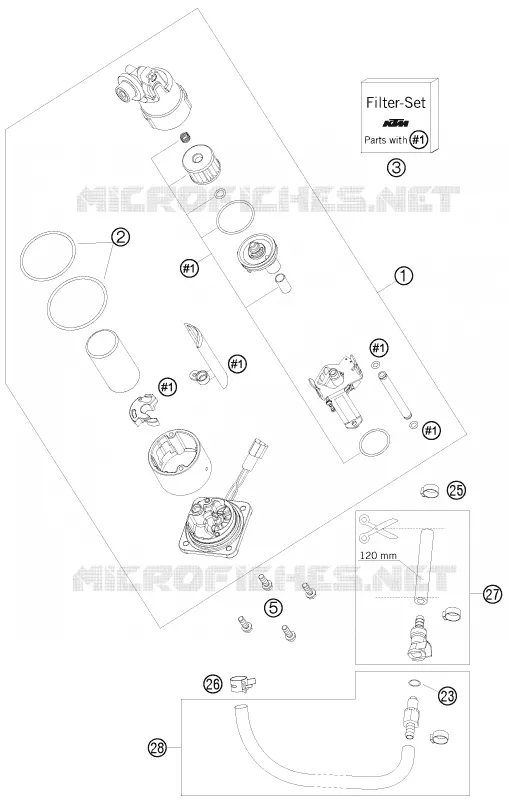 POMPE A ESSENCE KTM MOTO 1190 2009 RC8  1190 RC8 R TNT EDITION