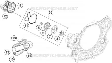 POMPE A EAU KTM MOTO 500 2014 XC-W  500 XC-W