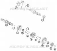 BOITE DE VITESSES   ARBRE PRIMAIRE pour KTM 500 XC-W de 2012