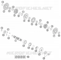 BOITE DE VITESSES   ARBRE SECONDAIRE pour KTM 500 XC-W de 2012