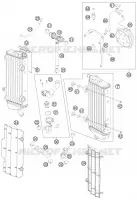 CIRCUIT DE REFROIDISSEMENT pour KTM 500 XC-W de 2012