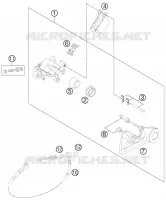 ETRIER DE FREIN AR pour KTM 500 XC-W de 2012
