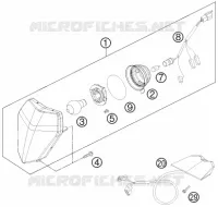 PHARE / FEU ARRIERE pour KTM 500 XC-W de 2012