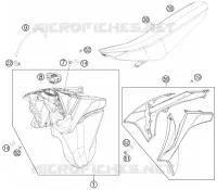 RESERVOIR / SELLE pour KTM 500 XC-W de 2012