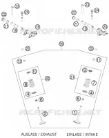 SOUPAPES pour KTM 500 XC-W de 2012