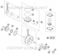VILEBREQUIN / PISTON pour KTM 500 XC-W de 2012