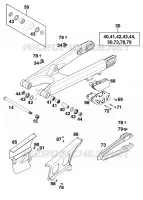 BRAS OSCILLANT  pour KTM 380 MXC de 2000