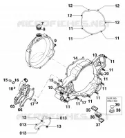 CARTER EMBRAYAGE pour KTM 380 MXC de 2000