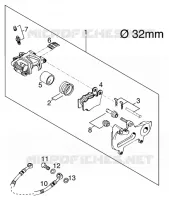 ETRIER DE FREIN AR pour KTM 380 MXC de 2000