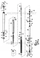 FOURCHE (PIECES) pour KTM 380 MXC de 2000