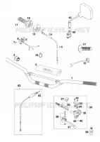 GUIDON / COMMANDES pour KTM 380 MXC de 2000