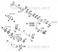 MECANISME DE SELECTION DE VITESSES pour KTM 380 MXC de 2000