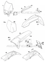 PLASTIQUES pour KTM 380 MXC de 2000
