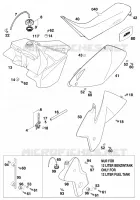 RESERVOIR / SELLE pour KTM 380 MXC de 2000