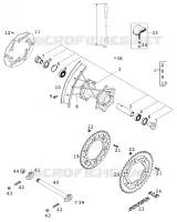 ROUE ARRIERE pour KTM 380 MXC de 2000