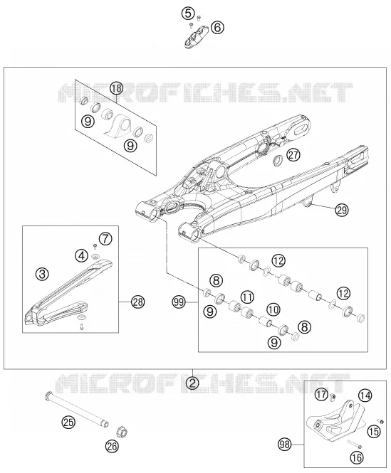 BRAS OSCILLANT  KTM MOTO 300 2013 XC-W  300 XC-W