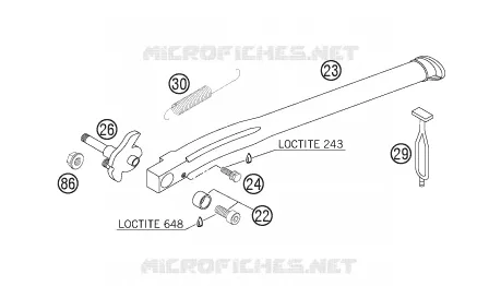 BEQUILLE LATERALE / CENTRALE KTM MOTO 300 2007 XC-W  300 XC-W