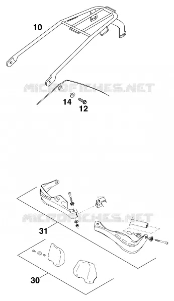 ACCESSOIRES KTM MOTO 300 2000 MXC  300 MXC