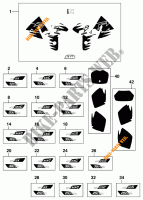 AUTOCOLLANTS pour KTM 300 MXC 12LT de 1999