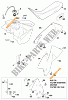 RESERVOIR / SELLE pour KTM 300 MXC 12LT de 1999