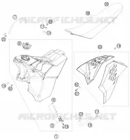 RESERVOIR / SELLE pour KTM 150 XC de 2010